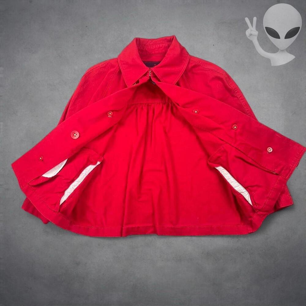 Lauren Ralph Lauren Jacket Women's Large Red Double Breasted Peacoat Gold Button - Picture 2 of 6